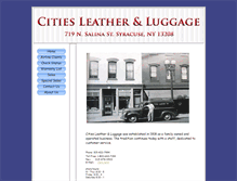 Tablet Screenshot of citiesleatherandluggage.com